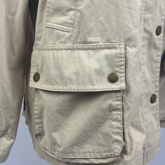 Ralph Lauren Beige Cotton Twill Cord Collar Chore Barn Utility Jacket - L - Picture 6 of 16